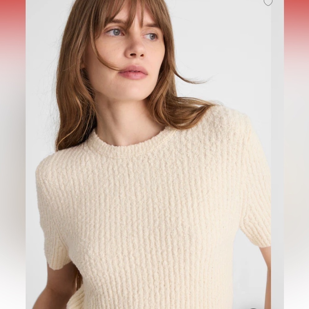 Madewell // NWOT Bouclé-Knit Crewneck Sweater Tee